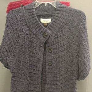 Cropped Batwing Cardigan Sweater